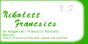 nikolett francsics business card